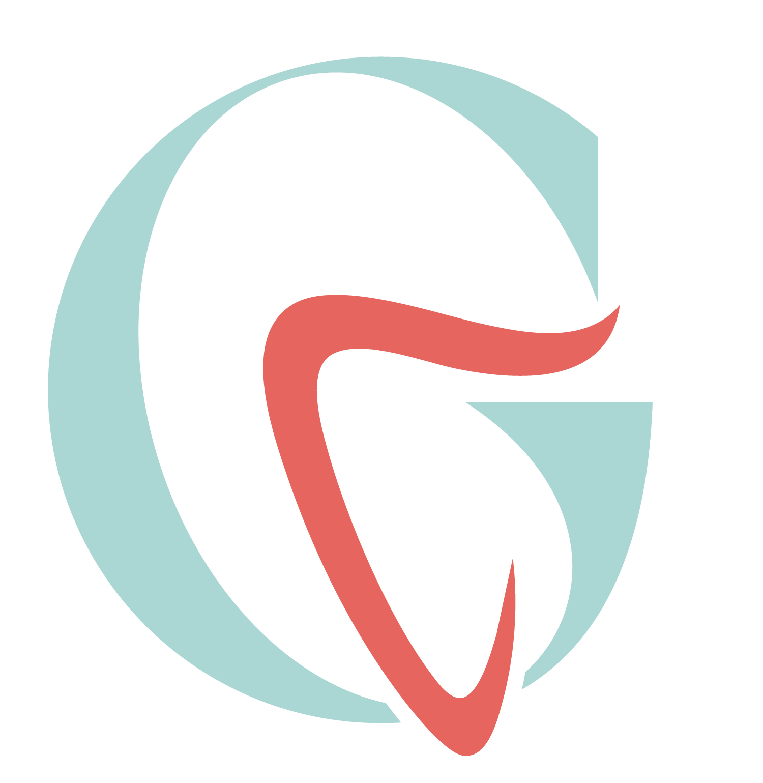 Granada Dental logo with stylized tooth design in teal and red